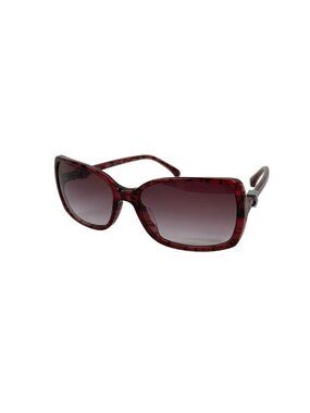 Chanel Sunglasses Bordeaux Silver CC Logo Eyewear